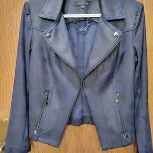 Raven Women's Midnight Blue Leather Jacket